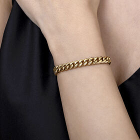 Chain Bracelet for Men Women Sturdy Stainless Steel Curb Width Cuban Link Chain Bracelet Set for Men