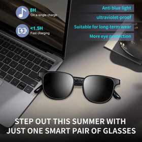 GL08 Drahtlose Blue/Tooth Sonnenbrille mit Dual-Lautsprecher – Intelligentes Stereo-Headset für Reisen und Autofahren mit Touch-Funktion