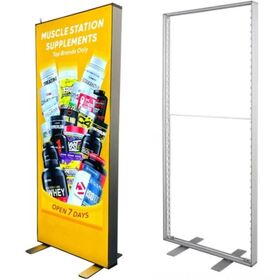 Messe Sonderanfertigung Schnelle Montage 1x2m Rahmenlose Werbe Leuchtkästen Stoff Stand Rahmen LED Ausstellung Textil Leuchtkasten