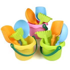 25 Pièces De Plage En Silicone – Kit Sable Avec Seau Pliant Et Sac De Rangement – Couleurs Macaron – Pour Enfants 1 à 5 Ans