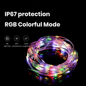 LED Camping Lantern with String 2 in 1 Rechargeable Camping String Light Waterproof Tent Light with 5 Lighting Modes for Camping