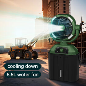 Long effect spray night light, bucket type water, spray camping fan, suitable for grassland camping