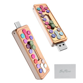 External USB SSD,3-Stage Push-Pull PlayfulCandy-Color Keyboard Design Solid State Thumb Drive,SuperFast 1000MB/s1 28GB-2 TB UB03