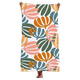 Beach towel swimming adult lint absorbent portable fitness quick-drying printing sports towel bath towel.