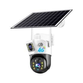 4G Solar Dual-Lens 4.0MP CCTV-Kamera - 2-Wege-Sprachsprechanlage, Vollfarb-Nachtsicht, IP66 Wasserdicht für Innen- und Außenbereich