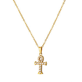 Kalung Salib untuk Wanita - Liontin Salib Lapis Emas 14K/Perak Sterling yang Halus, Kalung Sederhana dan Imut untuk Wanita, Trendi