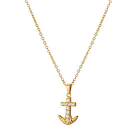 Colliers de Perles avec Pendentif Croix en Cuivre et Zircon, Bijoux Tendance pour Femmes et Filles, Cadeaux de Fête et d'Anniversaire