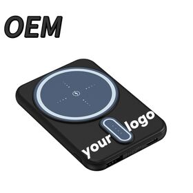 2026 Trending Compact Wireless Magnetic Power Bank 5000mah Works with Phones Overcharge/Overcurrent Protection