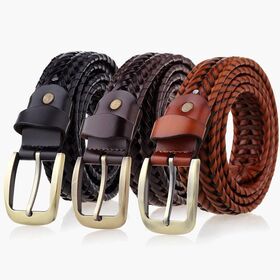 Newly arrived New style Braided Belt Man And Women Fashion luxury genuine leather Belt for Jeans