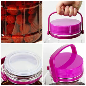 Durable1-18LClear Glass Food Storage Jar with GRS Recycled Content and Multi-Color Options