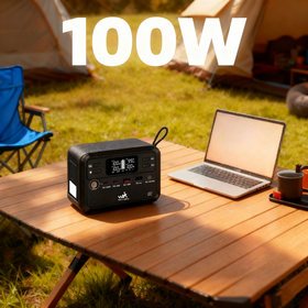 100W LiFePO4 Tragbare Powerstation mit integriertem MPPT-Controller, Hocheffizientes Solarpanel-Powerbank für Camping