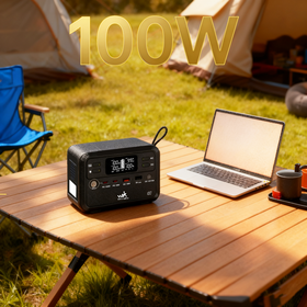 100W LiFePO4 Tragbare Powerstation mit Integriertem MPPT-Controller & Smartem BMS, Ideal für Camping und Notstromversorgung
