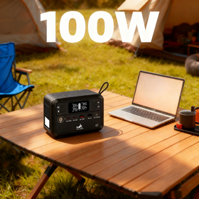 100W LiFePO4 Tragbare Powerstation mit integriertem intelligenten BMS, MPPT-Controller und 5 Jahren Lebensdauer für zuverlässige Notstromversorgung