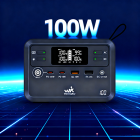 100W LiFePO4 Tragbare Powerstation mit Smart BMS und MPPT-Regler für Outdoor-Camping und Notstromversorgung