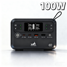 100W LiFePO4 Tragbare Powerstation mit Smart BMS, MPPT-Controller und 90% Energieumwandlung für Effizientes Camping