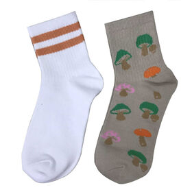 Sortie d'usine Bon service femmes 79% coton 19% polyester 2% spandex tricoté demi-homme demi-chaussettes