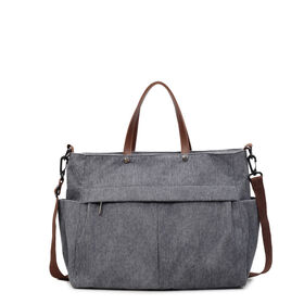 Factory price Large Capacity Corduroy Tote Bag for Women Solid Color Zipper Polyester Handmade Crossbody Handbag tote bag women