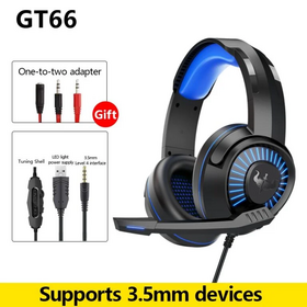 GT66 Gaming Headset mit Mikrofon Direktverkauf ab Werk Neuestes RGB Custom Gaming Headset Verstellbarer Kopfbügel Head Mounted Gaming Kopfhörer