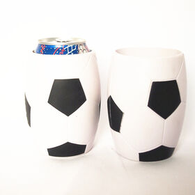 Promotion PU Foam Can Cooler Holder Insulated Stress Cup Holder Baseball Football Stress Ball Relief Toy Custom Shape