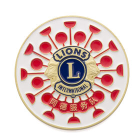 Benutzerdefinierte Anstecknadel aus Zinklegierung mit Vergoldung und Emaillefarbenfüllung für Firmengeschenke