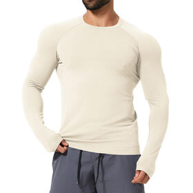 Camisas de Manga Comprida Justas Sem Costura para Homem - Top de Fitness, Corrida, Basquetebol e Jogging