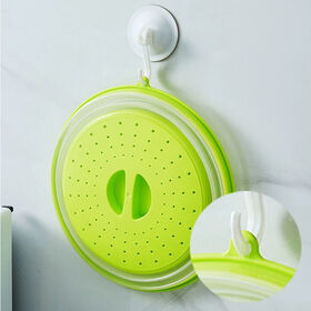 Hot Sale Multi-use Premium Splatter Guard Food Plate PP Plastic Lid Collapsible Microwave Food Cover for Kitchen Splatter Guard