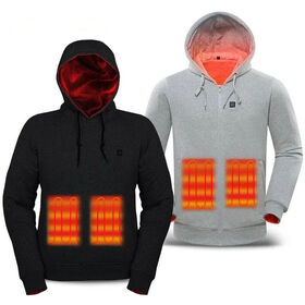 Chaqueta de Invierno Calefactable para Hombre - Calefacción de Fibra de Carbono de 3 Zonas y Batería de 5200mAh | Diseño Impermeable con Capucha para Construcción y Trabajo en Nieve