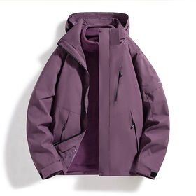 Jaket Musim Dingin Panjang Wanita Baru Luar Ruangan Tahan Air Tahan Angin Soft Shell dengan Lapisan Bulu Resleting