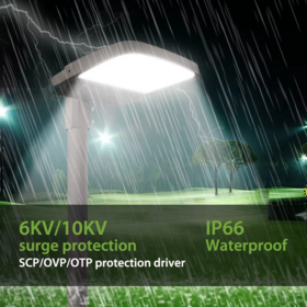 Three-level power adjustment LED parking lot light ,color temperature adjustable ,high luminous efficiency ,IP66 waterproof