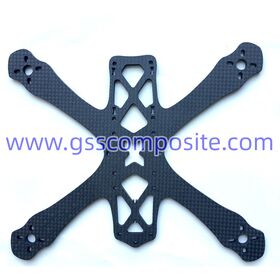 Plaque de feuille de fibre de carbone CNC 3K d'usine de Dongguan pour DIY QAV250 QAV210 Corps intégré multi axes Drone aérien Racks en fibre de carbone