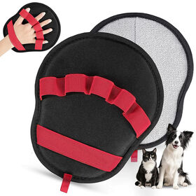 Luva removedora de pelos de animais de estimação eletrostática ergonômica aprimorada OEM e ODM, luva de remoção de pelos premium aprimorada com superfície de contato extra-larga