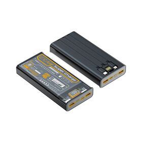 100W Fast Charging Cyberpunk Power Bank Portable Charger 10000mAh 20000mAh with Built-in 3 Cables