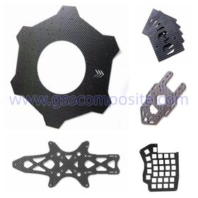 OEM لوح ألياف كربون 3k مقطوع بالليزر بدقة حسب الطلب لطائرة RC FPV سباق حر طويل المدى، طقم إطار طائرة رباعية