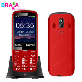 4G-Mobiltelefone für Senioren mit großem 3,5-Zoll-LCD-Display, 2500 mAh-Akku, kabellosem FM-Radio, One-Press-SOS-Taste und Ladestation