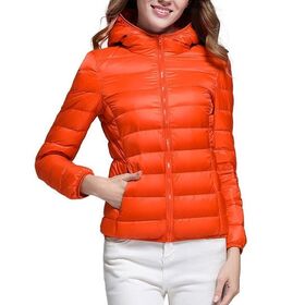 Winter Spring Lightweight Hooded Women's Plus Size Coat Outdoor Down Jacket Waterproof Woven Standard Satin