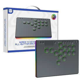 HONSON Arcade Stick 14 Botones Controlador Tipo Arcade Street Fighter para PC/PS3/PS4/Switch con panel táctil