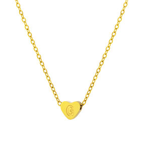 Collares Iniciales de Corazón para Mujer Regalos de Joyería - Collar Inicial de Corazón Relleno de Oro de 14K Collares de Letras Personalizados para Mujer