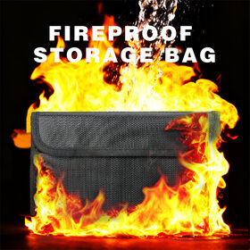 Fireproof Cash and Document Holder - Enhanced Zipper, Durable Polyester Lining, Portable Storage for Travel, ROHS Compliant Materi