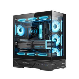 Gabinete para PC Gaming Visão Completa Huntkey GX760A Suporta Refrigeração Líquida de 360mm Compatível com Placas-Mãe ATX/M-ATX/ITX