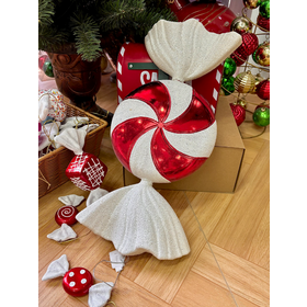 SDE 45CM Große Zuckerstangen Weihnachtsornamente Hängende Glitzer Zuckerstangen Dekoration für Weihnachtsbaum und Party