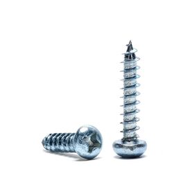 Galvanisierte Blechschraube mit Kreuzschlitz und Rundkopf