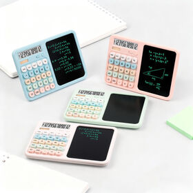 Calculatrice Mignonne Grand Écran LCD 12 Chiffres - Gros Boutons Orange Dégradé