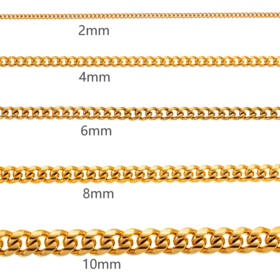 18k Gold Plated stainless steel Chain Necklace for Women, Cable Chain Necklace Thin & Dainty & Sturdy Women's Chain Necklaces