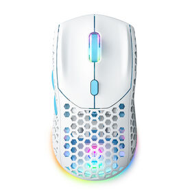 RGB Gaming Maus - Leichte Kabellose Maus - Ergonomische Maus - Kabellose Gaming Maus mit Wabenstruktur