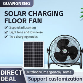 Ventiladores de chão solares de 12" por atacado, venda direta da fábrica, garantia de qualidade ODM/OEM, venda direta ao preço de fábrica, fornecedores profissionais