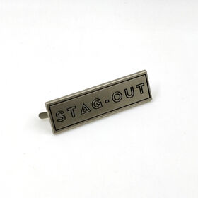 Venda quente Gravado Nome Tags Custom Metal Label Metal logo Plate com Back Pin para Bolsa