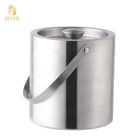 دلو ثلج معزول من الفولاذ المقاوم للصدأ عالي الجودة لشامبانيا ونبيذ للفنادق