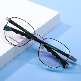 Inoxidable de alta calidad deportes Gafas hombres mujeres marcos metal luz gafas con estirable templo