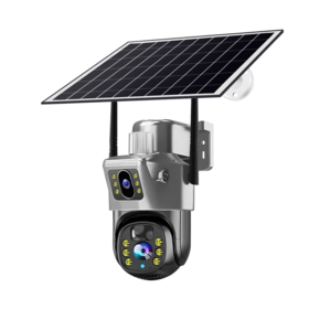 Cámara de vigilancia solar panorámica HD con visión nocturna, cámara CCTV 4G WiFi de 600MP para todo tipo de clima, uso doméstico y exterior