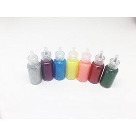 GAEA Colle à Paillettes de Haute Qualité 5*20ml Couleurs Arc-en-ciel en Boîte PET pour École et Maison